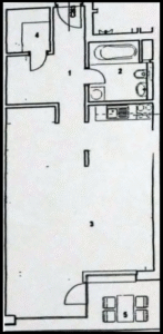 podorys jednoizbovy byt drienova bratislava